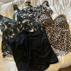 Bundle Deal - 5 Piece Tankini Swimwear Size 20/22 Like New!